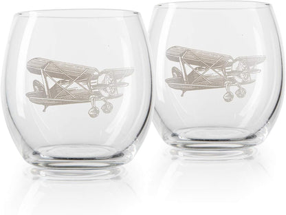 Airplane Whiskey Decanter Set – Vintage Style Home Bar Gift ✈️