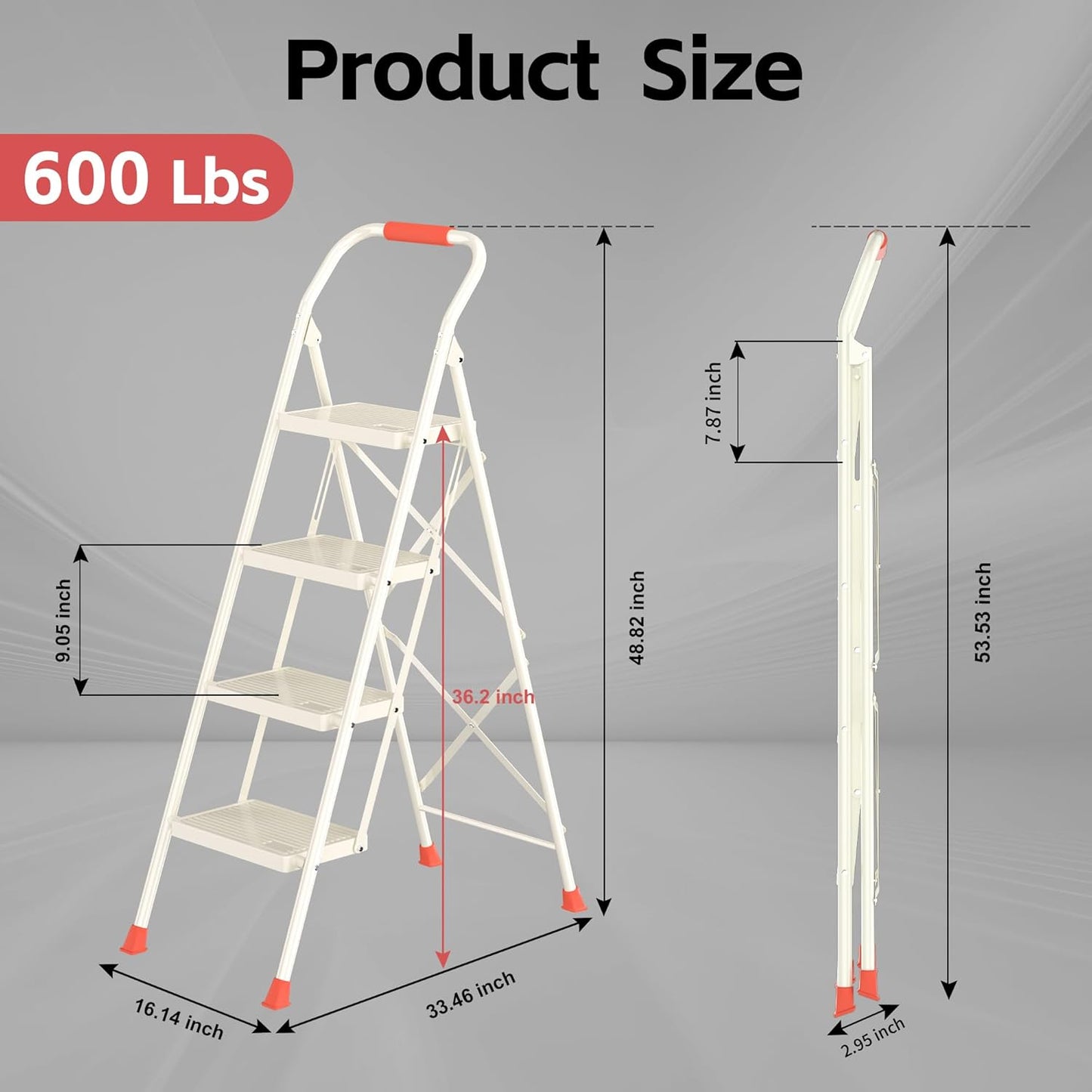 Foldable Step Ladder & Stool – Compact, Sturdy, and Safe for Home 🪜✨