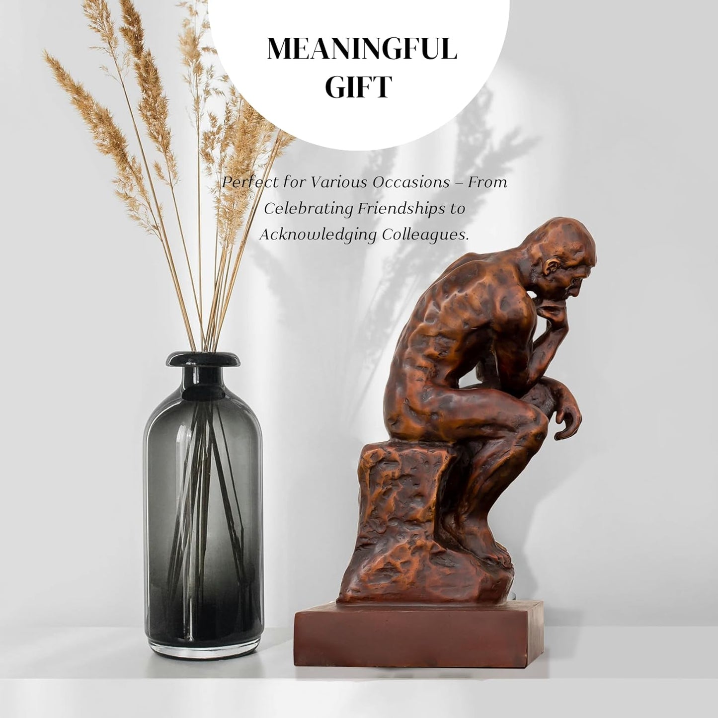 Elevate Your Space – Elegant Thinker Statue for Home & Office! 🏡