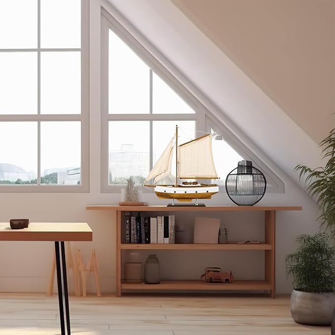 Wooden Sailboat Decoration – Nautical Charm & Coastal Home Decor ⛵