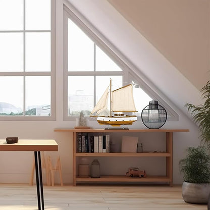 Wooden Sailboat Decoration – Nautical Charm & Coastal Home Decor ⛵