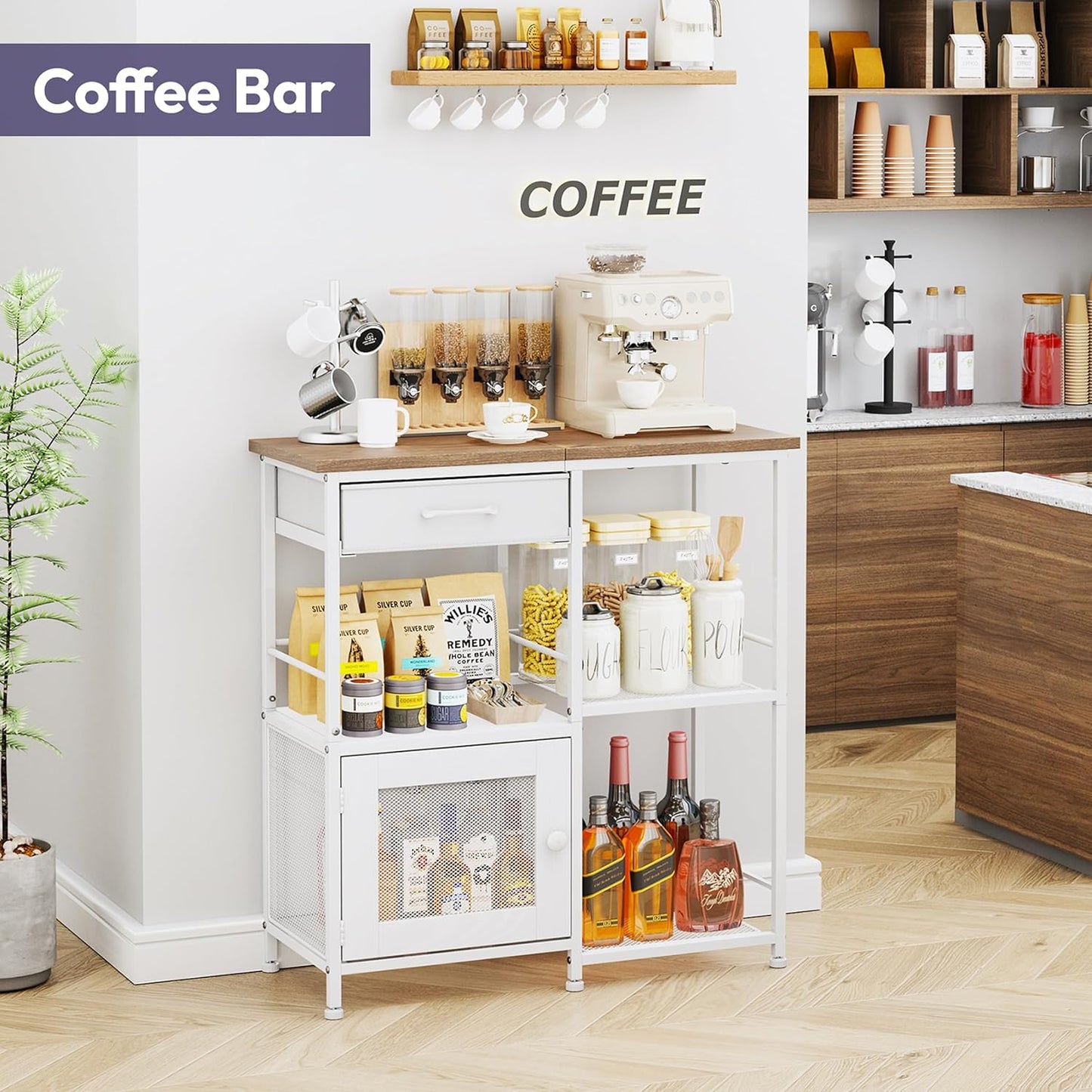 Elevate Your Home with a Stylish Multi-Purpose Coffee Cabinet! 🏡