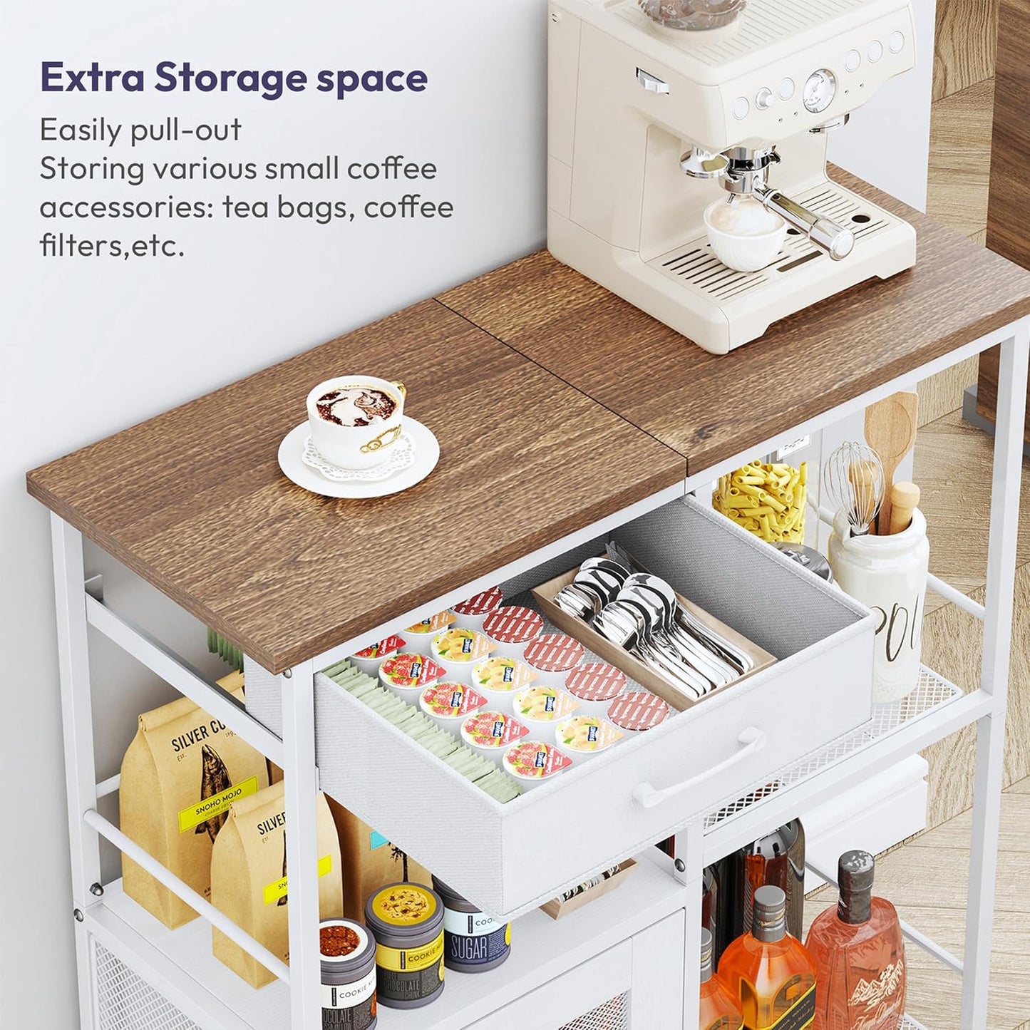 Elevate Your Home with a Stylish Multi-Purpose Coffee Cabinet! 🏡